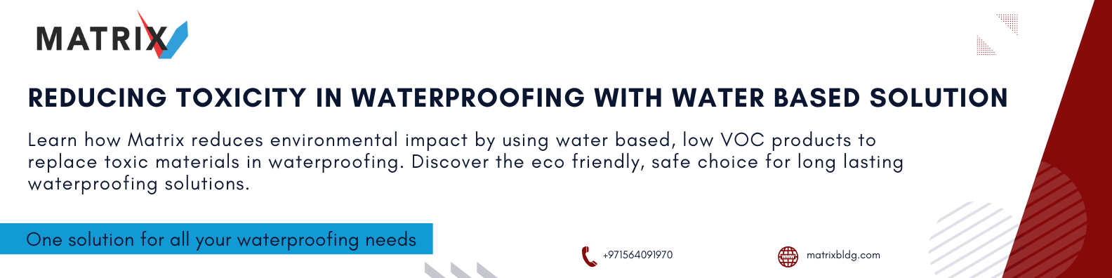 Reducing Toxicity in Waterproofing With Water Based Solution